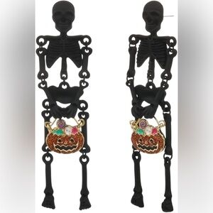 Madison Tyler Halloween Skelton/Pumpkin Earrings